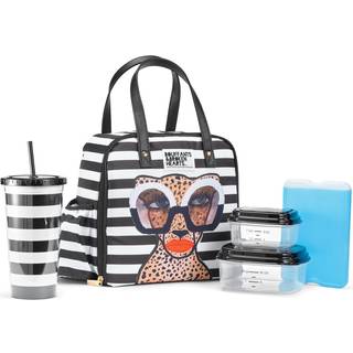 Fit & frisk frokostpose til kvinder Isoleret kvinder Lunchpose til arbejde Lækage og pletbestandig stor frokostboks til kvinder med containere Tu