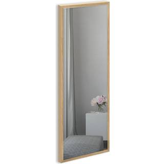 Aflangt Spejl Med Bred Egetræsramme Med Træramme  - 55 x 160 Cm - Incado