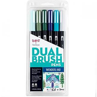 Tombow 56227 Dual Brush Pen Art Markers Wonderland 6-Pack. Blandbar b?rste og fine spidsmark?rer Portr?t 1 t?lling (pakke med 6)