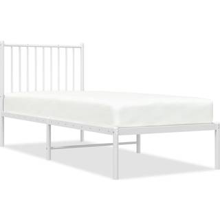 Sengeramme Metal Hvid - med hovedgærde / 75 x 190 cm