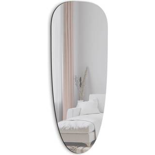 Organisk Spejl - Oval Med Træramme  - 55 x 140 Cm - Incado
