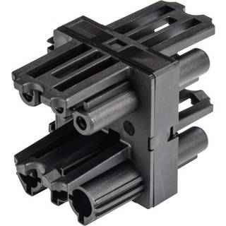 Wieland 3-pol fordelerblok 1i/3o 250v/20a sort