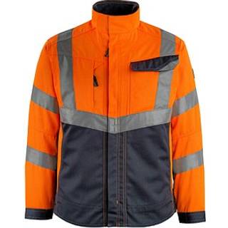 MASCOT SAFE SUPREME Oxford arbejdsjakke, hi-vis orange/mørk marine - 2XL