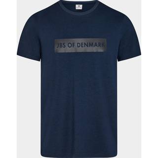 Navyblå T-shirt i bambus med print til mænd fra JBS of Denmark, M