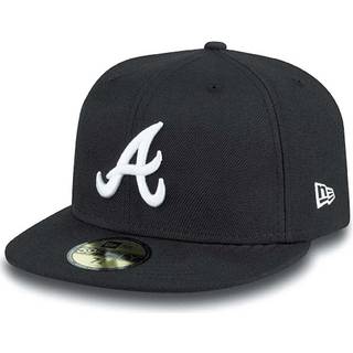 New Era Atlanta Braves Essential Black 59FIFTY Cap newera adult unisex Black newera adult unisex Black newera adult unisex Black newera adult unisex B - 6 3/4