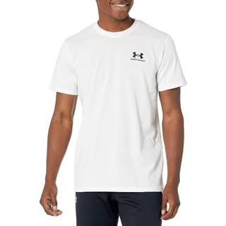 Under Armour Logo Embroidered Heavyweight Men's Short Sleeve White / Black M