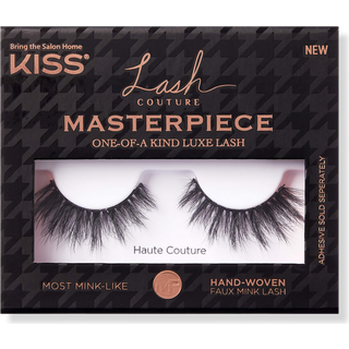 Kiss Masterpiece False Eyelies Haute Couture '16 mm inkluderer 1 par vipper kontaktlinse Venlig let at anvende genanvendelige strimmel vipper lim