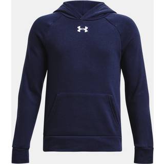 Sweatshirt med hætte Under Armour UA Rival Fleece Hoodie-BLU 1379792-410 Størrelse YXL