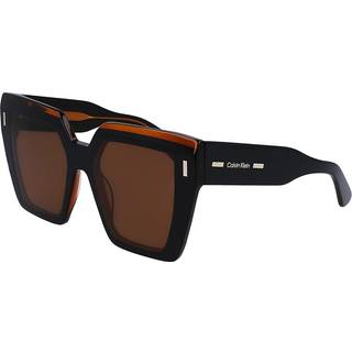 Calvin Klein Kvinde CK23502S 002 Solbriller Acetat Sort Brun Firkantet Normal Normal