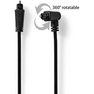 Nedis Optisk lydkabel | TosLink Male | TosLink Male | Roterbar | 1.00 m | Runde | PVC | Sort | Konvolut