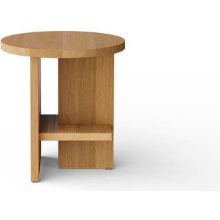 NINE Tee Sidebord Rund Egetræ