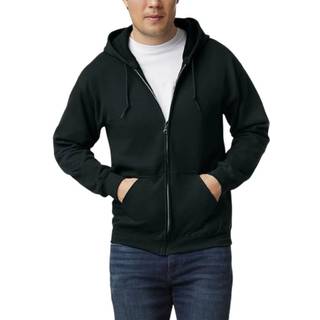 Gildan voksen fleece zip hoodie sweatshirt stil G18600 multipack sort (1-pakke) medium