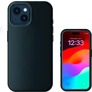 iPhone 15 Plus 4Smarts Liquid Silikone Cupertino Bagside Cover - MagSafe Kompatibel - Sort
