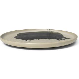 Ferm Living Omhu Centerpiece Serveringsfad Ø36 cm Offwhite/Charcoal