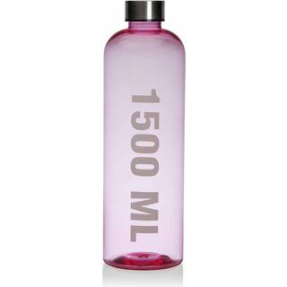 BigBuy Home Vandflaske Versa Pink 1,5 L Akryl Stål polystyren 9 x 29 x 9 cm
