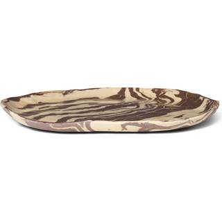 Ferm Living Ryu tallerken 34 cm Sand-brun