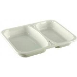 Bakke plastbakke CPET 2-rums 340/440ml standard serie hvid