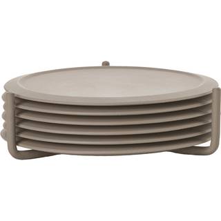 Zone Denmark Singles glasbrikker 6-pak med holder Taupe
