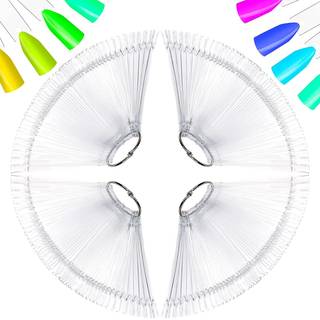 Neglelak display negle farvepr?ver - 200 stk klare negle tip akryl neglekunst leverer professionelle negle tip praksis negletips kunst til negle