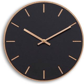 Hemverk Vægur Sort Lys Eg Copper Ø28 cm
