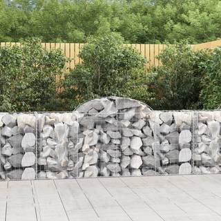 buede gabionkurve 25 stk. 200x50x80/100 cm galvaniseret jern