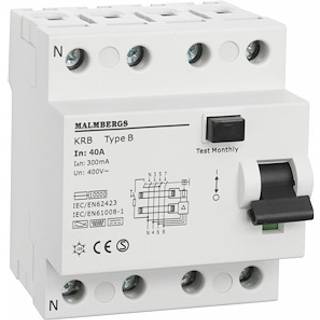 PFI relæ AC/DC 40A 4-Polet 300MA, Type B