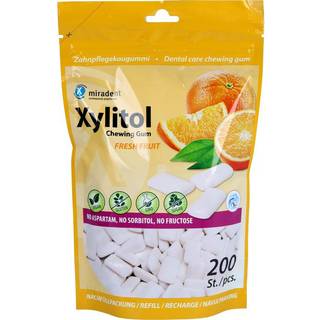 Tandpleje Xylitol Tyggegummi 200 stk. Miradent Fresh Fruit