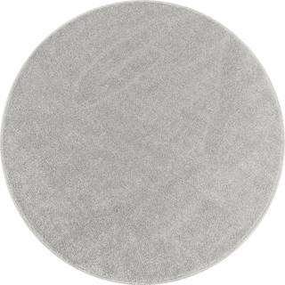 Ata Rund Kortluvet tæppe Ensfarvet - Creme - 200x200 (Rund)