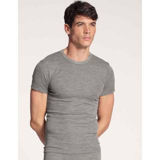 CALIDA Herren T-Shirt grau Seide unifarben