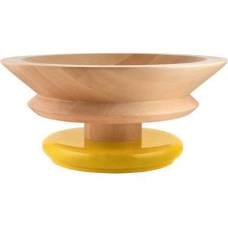 Alessi Decorative Objects - '100 Values Collection' centrepiece, yellow in yellow limewood yellow