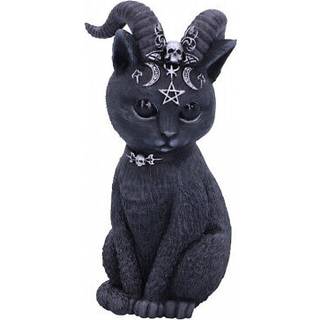 Okkulte Katzenfigur mit Ziegenhörner