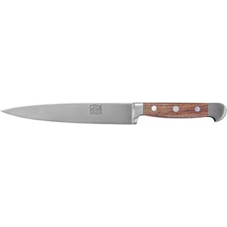 Güde Alpha Walnuss Filiermesser 18 cm flexibel - CVM-Messerstahl - Griffschalen Walnussholz - Braun,Silber
