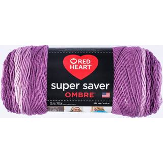 Red Heart Super Saver Ombre Yarn 10 Oz Purple