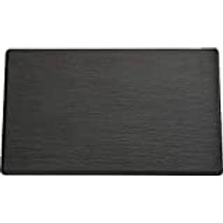 Serveringplade i melamin 53x32.5cm skiferlook sort