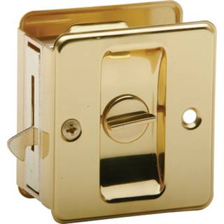 Ives af Schlage 991b3 Skyded?r Pull Glass Hardboard Gold