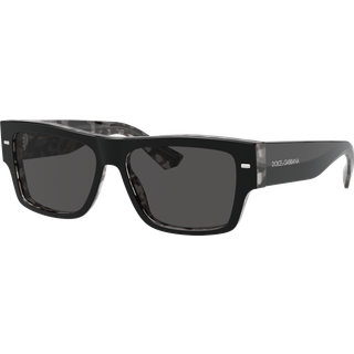 Dolce & Gabbana Mand DG4451 340387 Solbriller Acetat Sort Grå Firkantet Normal