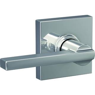 Schlage F10 Lat 625 Col Latitude Lever med Collins Trim Hall & Closet Passage Door Lock Bright Chrome