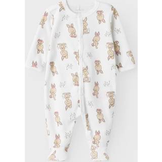 Name it pyjamas dragt i hvid m. kanin motiv til børn