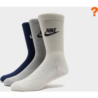 Nike Sportswear Everyday Essential Crew Socks 3-Pack Multicolor S - Multicolor - S