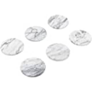 Fox Run 48749 Natural White Polished Marble Stone Coasters Set på 6