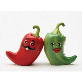 Pacific Giftware 1 x Hot Chili Peppers Magnetisk salt & peber Shakers S/P