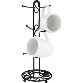 Grundlæggende om hjemmet Scroll Design Coffee krus Holder (sort) stål krus står for enhver form for krus | Køkken Organisering af koptræ | Fantas