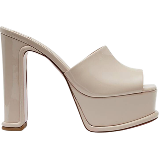 Christian Louboutin Amali Alta patent leather mules - white - EU 39.5
