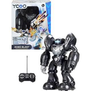 Silverlit Robo Blast RC Robot med projektiler - programmering i 20 trin - sort 34 cm
