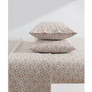 Laura Ashley - Twin Sheets Cotton Percale Bedding Set Crisp & Cool Home Decor (Emogene Burnt Orange Twin)