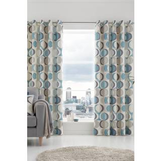 Fusion Fusion Duck Egg Sander Pair of Eyelet Curtains