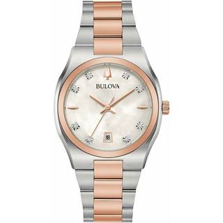 Bulova 98P199 Surveyor Hvid/Rosaguldtonet stål Ø34 mm