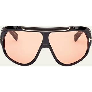 Tom Ford FT1093 RELLEN 01E 71 Solbriller Mænd Black - Shiny Black - 71mm