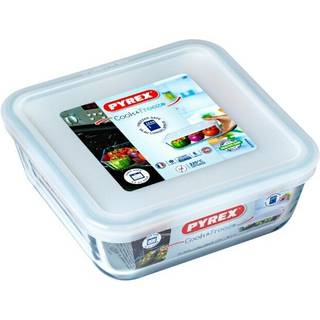 &#34;Cook & Freeze&#34; firkantet madbeholder, lavet af varmebestandigt glas,