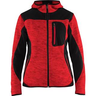 Blåkläder 4931 Dame Strikket jakke med softshell / Dame Strikket jakke med softshell - L - Rød/Sort